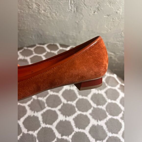 Via Spiga Flats with Decorative Buckle cinnamon suede excellent coquette girl - Picture 8 of 16